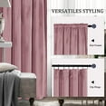 thumbnail image 4 of Hiasan Luxury Wild Rose Velvet Curtain with Tiebacks-Blackout Curtains for Bedroom/Living Room, Rod Pocket, 52" x 90", Set of 2, 4 of 8