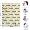 thumbnail image 4 of Beige Crocodiles Hearts Pattern Blanket,Comfortable Soft Flannel Throw Blanket,All Season,Warm Lightweight Blankets for Sofa Bed Couch Living Room Chair,30"x40", 4 of 4
