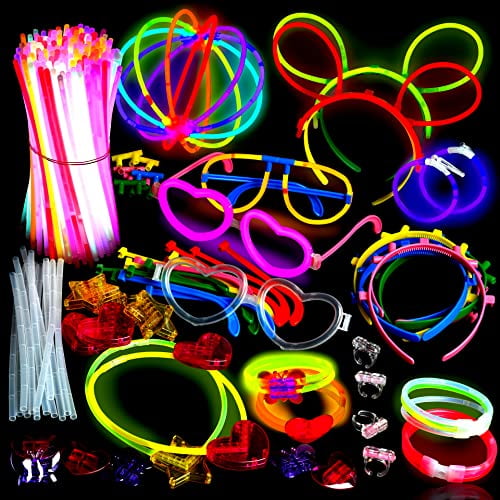 Paquete de 500 collares y pulseras Glow Sticks Party Pack Play22