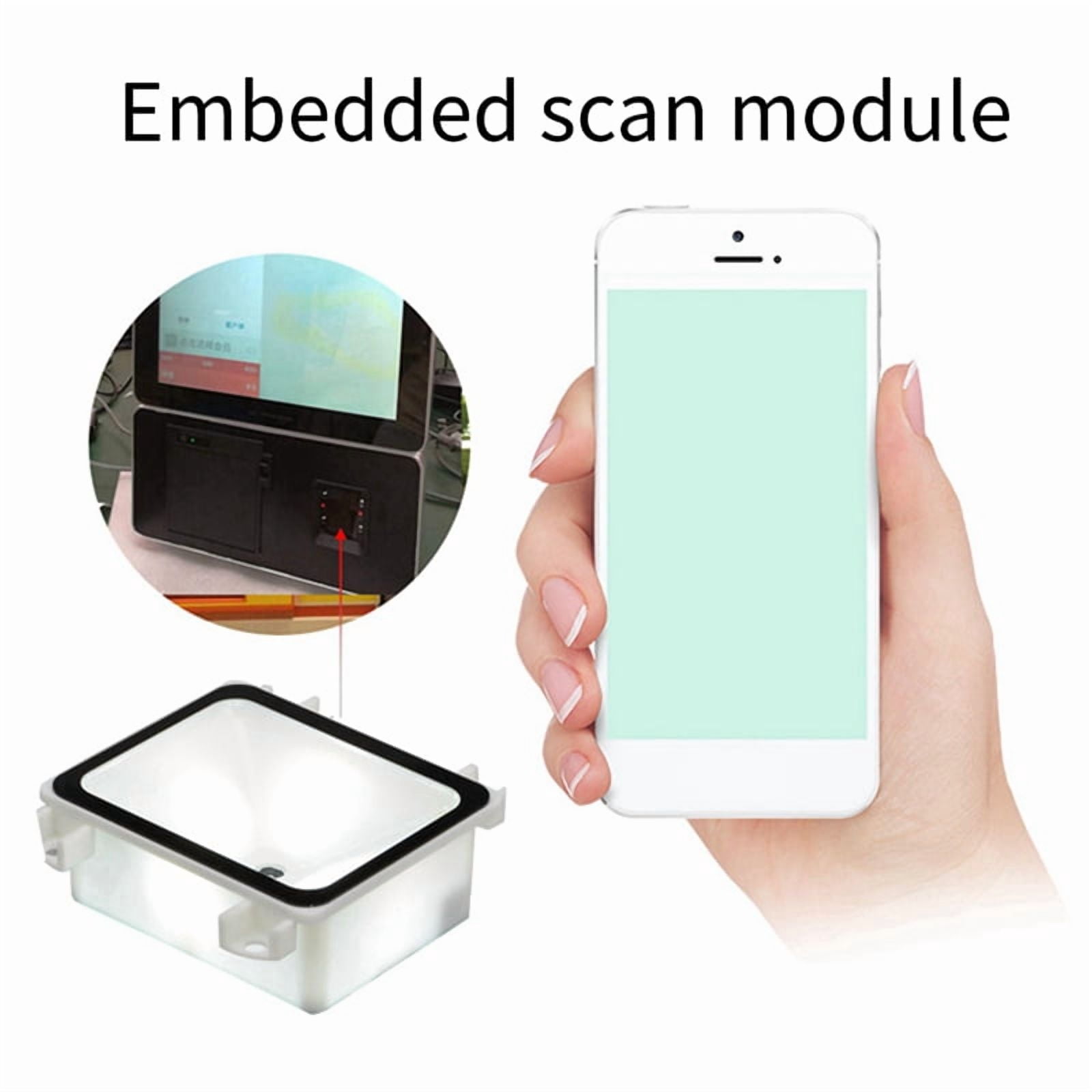 2X Embedded 2D Barcode Scanner USB QR Barcode Reader RS232 TTL Interface Kiosk Small Fixed Installation Barcode Printer