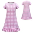 thumbnail image 2 of Youmylove Fashion Dresses For Girls Toddler Pink Dress Pink Plaid Birthday Party Dress, 2 of 4