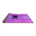 thumbnail image 2 of Ahgly Company Indoor Round Abstract Purple Modern Area Rugs, 3' Round, 2 of 4