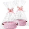 thumbnail image 2 of Woven Rope Gift Basket with Bag & Ribbon, Small Decorative Storage Basket for Holiday Presents, Empty Basket for Toys, Christmas, Baby Shower, Housewarming Gift, 12x8x5 Inch, 2 of 9