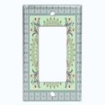 thumbnail image 5 of Metal Light Switch Plate Cover Green Floral Mandala Paisley Circular Tile Pattern TIL087, 5 of 13