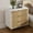 White+Original Wood Color, variant on TEQIN Fluted Nightstand with 3 Drawers, Fluted 3 Drawer Dressers,Side Table End Table, Accent Storage Cabinet,Modern Night Stand Bedside Table for Bedroom Living Room Hallway Closet