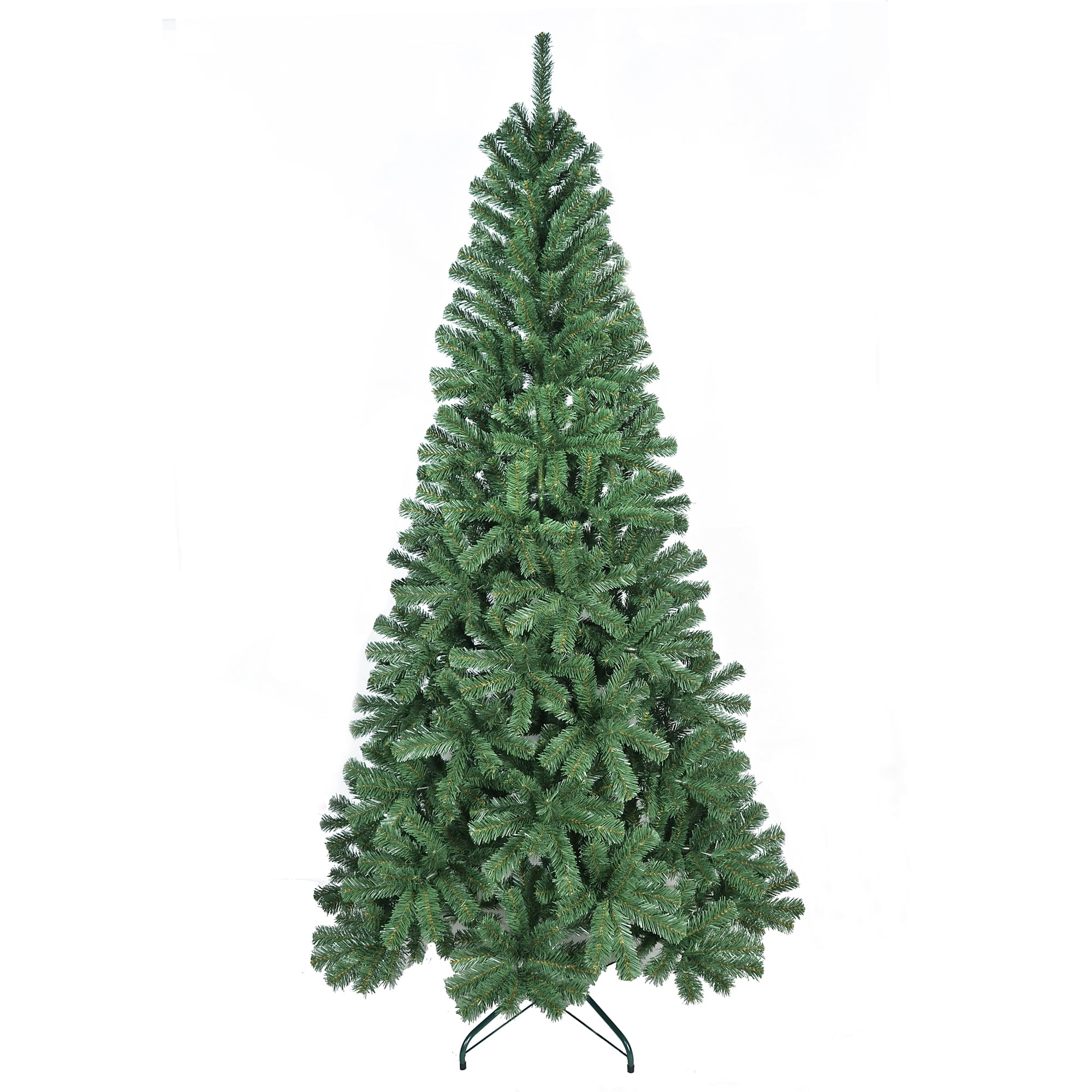 7ft Artificial Christmas Tree with 774 PVC Tips, Hinged Branches, Metal Stand