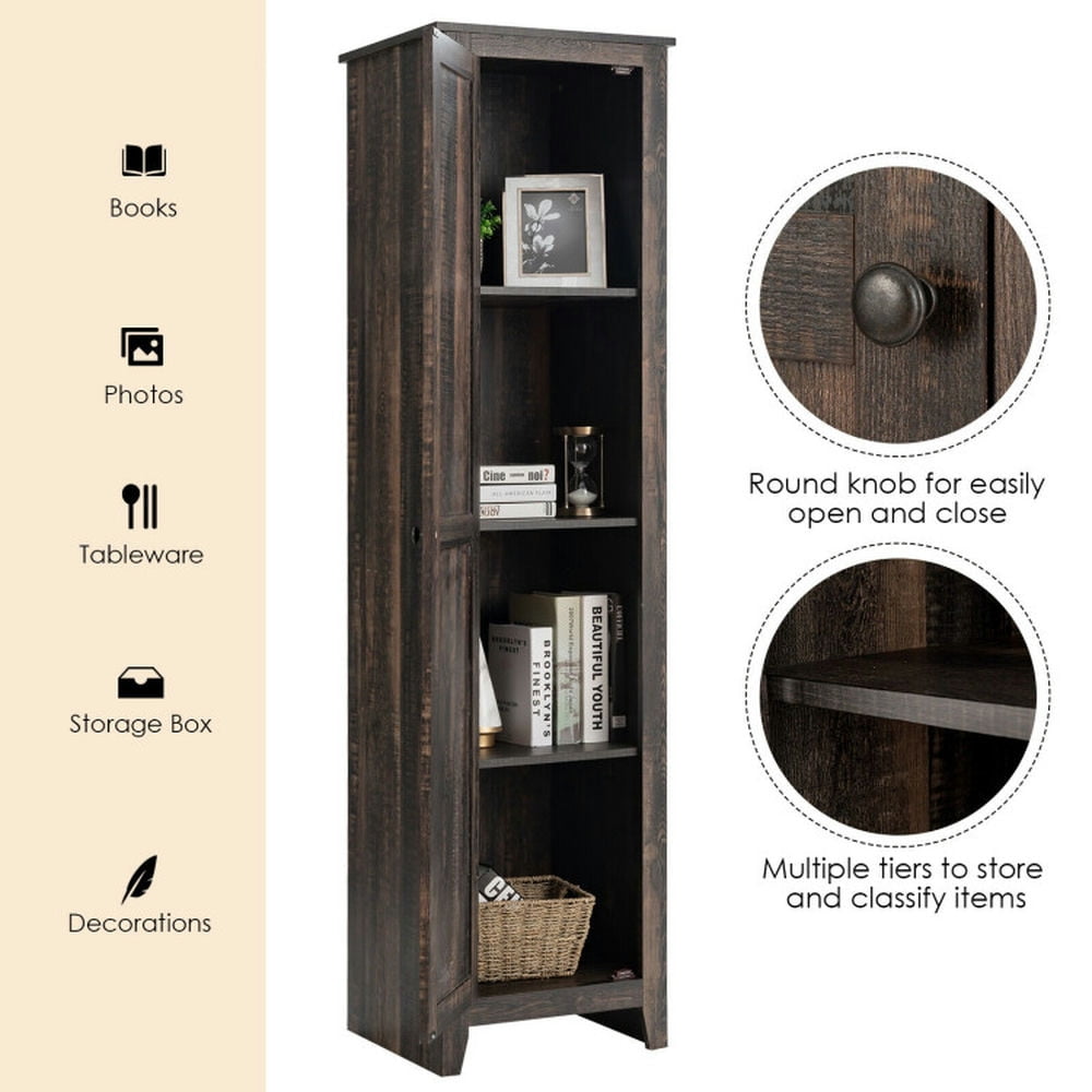 Finihen Bathroom Storage Cabinet, Bathroom Floor Cabinet, Linen Tower Bathroom Storage Cabinet Tall Slim Side Organizer with Shelf, for Bathroom, Living Room, Bedroom, Kitchen, Walnut Finihen Bathroom Storage Cabinet, Bathroom Floor Cabinet, Linen Tower Bathroom Storage Cabinet Tall Slim Side Organizer with Shelf, for Bathroom, Living Room, Bedroom, Kitchen, Walnut