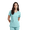 Arctic Aqua, variant on LUMA V Neck Womens Scrub Tops Slim Fit with 3 Pockets Purple Reign XL