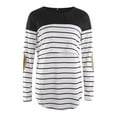 thumbnail image 2 of Hauts d'Allaitement de Maternité pour Femmes à Manches Longues, T-Shirt d'Allaitement Rayé, 2 of 9