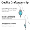 thumbnail image 3 of Turquoise Dangle Earrings - Western Dangling Earrings in 925 Sterling Silver for Women - Handmade Blue Green Turquoise Southwestern Drop Earrings Jewelry Birthday Gifts for Women, 3 of 6