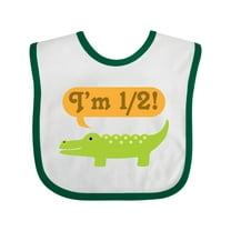 Inktastic Half Birthday 1/2 Boy Alligator Boys Baby Bib
