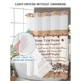 thumbnail image 4 of No Hook Shower Curtain with Snap in Liner,Retro Country Farm Star Wood Grain Waterproof Bath Curtain Double Layers with See Through Top Window,Bless This Home Hotel Shower Curtains 60x72in, 4 of 9