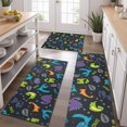 thumbnail image 2 of DarkBlue Dinosaurs Words Pattern Kitchen Rugs Sets Of 3,Kitchen Runner Rugs Non Skid Washable,Decorative Kitchen Floor Mats for Kitchen,Sink,Laundry,17"x30"+ 17"x47" + 17"x59", 2 of 6