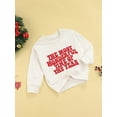 thumbnail image 3 of Seyurigaoka Unisex Children’s Christmas/Letter Print Round Neck Long Sleeve Sweatshirt, 3 of 8