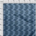 thumbnail image 3 of oneOone Cotton Poplin Medium Blue Fabric Abstract Craft Projects Decor Fabric Printed By The Yard 42 Inch Wide, 3 of 4