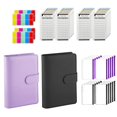 thumbnail image 1 of A6 Budget Binder Money Organizer with 10Pcs Zipper Pockets 2Pcs Labels 12Pcs Expense Tracker Leaf Cash Notebook Binder Budget Planner (Black), 1 of 6