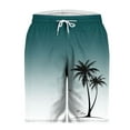 thumbnail image 5 of Kmdttou Men's Hiking Cargo Shorts 9" Lightweight Sports Shorts Beach Pants Elastic Waist Drawstring Pocketed Casual Printed Knee-length Shorts (Available in Plus Size), 5 of 5
