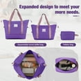 thumbnail image 5 of MAYEERTY 5-Piece Expandable Softside Luggage Set -22"+26"+30" Oxford Fabric with TSA Lock & Spinner Wheels+Duffel+Toiletry Bag, Purple, 5 of 8