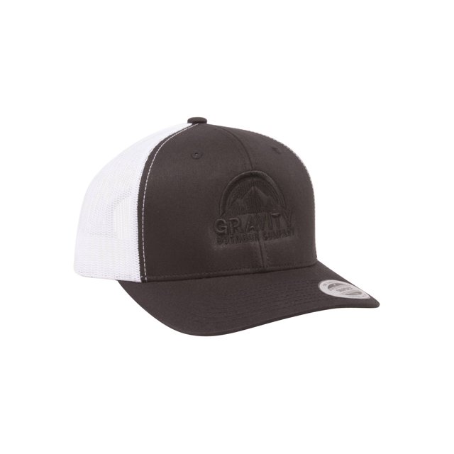 Gravity Outdoor Casquette Rétro de Camionneur Snapback - Noir/blanc/noir