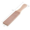 thumbnail image 4 of Leather Strop, Wooden Handle Leather Polish Sharpening Strop, Smooth & Rough Side, for Sharpening and Honing Knife, 4 of 7