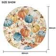 thumbnail image 6 of Fall Pumpkins Leaves Pattern Round Tablecloth 60" X 60",Wrinkle Wipeable Table Cloth for Kitchen Dining Room Picnic Patio Party, 6 of 6