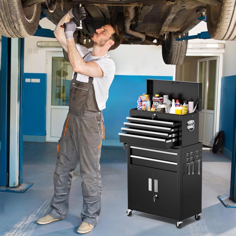 ロト　2BOXセット Suncrown 2-in-1 Rolling Tool Chest, 8-Drawer Lockable Tool Box