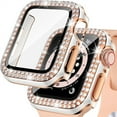 thumbnail image 1 of LEIXIUER for Apple Watch case 41mm with Tempered Glass Screen Protector for iwatch Series 7, Bling Crystal Diamond Rhinestone Bumper Full Cover Protective Case Women Girls 41mm, 1 of 6