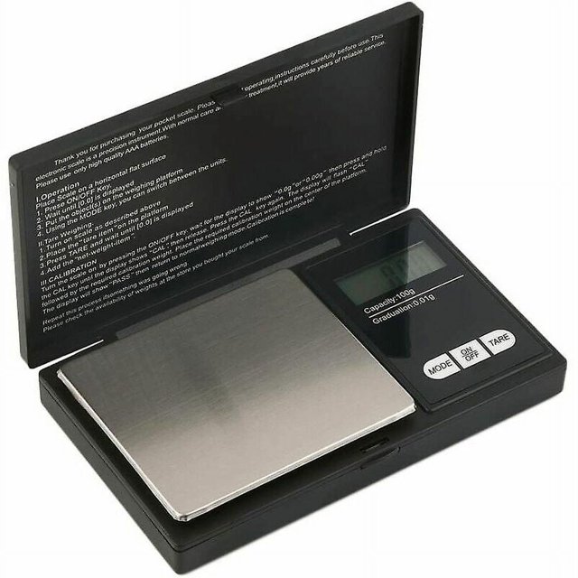 Báscula portátil, báscula digital de precisión 500g 0,01g, mini báscula digital de bolsillo, función de tara, pantalla LCD