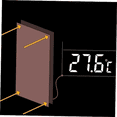 thumbnail image 3 of WANNGWE Thermomètre Solaire Transparent LED Numérique pour Aquarium Thermomètre de Température d'Eau pour Aquarium-Blanc HM94-19957, 3 of 5
