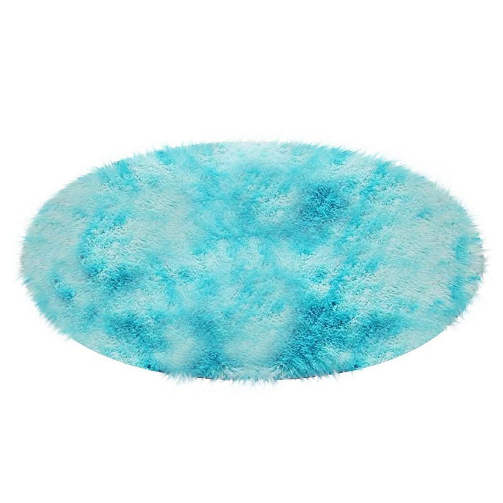 Fluffy Shaggy Round Area Rug For Kids Children Bedroom Playroom Round Plush Carpet Living Room Decor Soft Faux Fur Luxury Rug Plush Multicolor Area Rug
