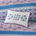 thumbnail image 6 of Full/Queen Reversible Quilt Set with Throw Pillows,Purple Cotton Household Supplies Décor Bedding Bedding Sets, 6 of 11