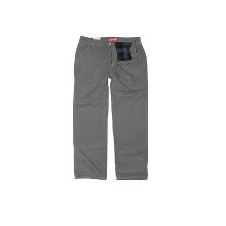 Coleman Mens Size 40 x 32 Flannel Lined 5-Pocket Canvas Pants, Lead (Best Flannel Lined Pants)