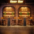 thumbnail image 3 of Tribesigns 39.96 in. H Brown & Grey Rectangle Bar Table Seats 3 with Sturdy Base for Bar, Restaurant, Pub and Cafe, 3 of 23