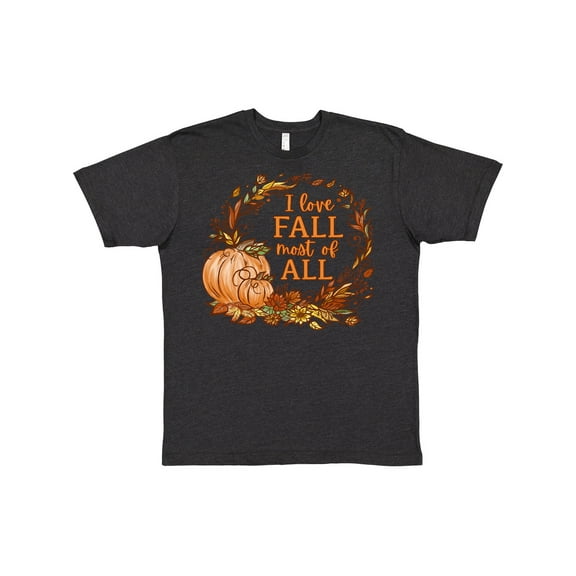 Inktastic I Love Fall Most of All Colorful Autumn Leaves T-Shirt