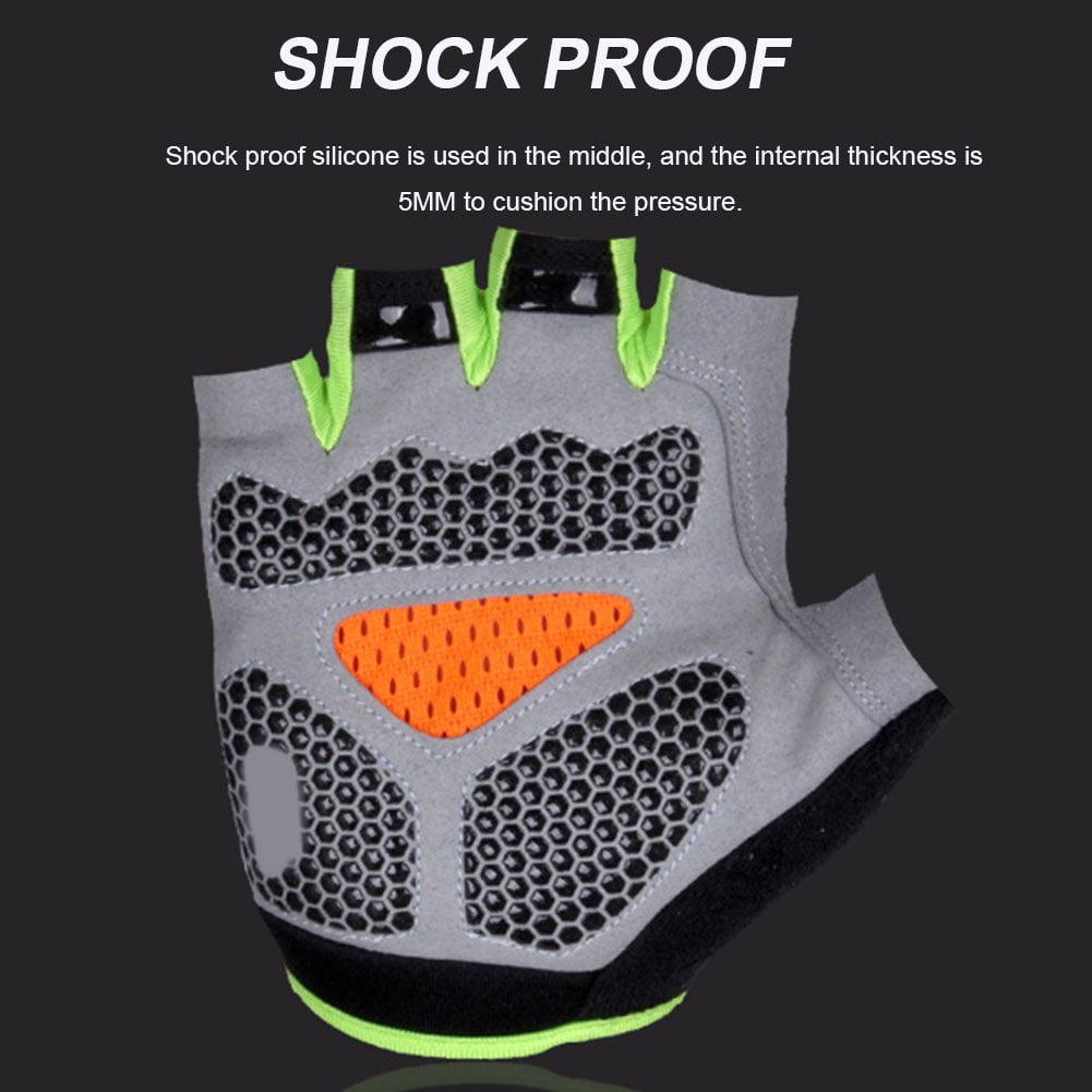 SHELLTON Cycling half Finger Mountain Bicycle Men Women Gel Pad Anti-slip Breathable Outdoor Sports Shock-absorbing Riding Biking Cycle Gloves