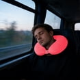 thumbnail image 6 of U-Shaped Memory Foam Neck Pillow - Comfortable Cushion for Office Naps, Travel on Airplanes & Cars, Durable Ergonomic Pillow for Neck Support, Essential Travel & Office Accessory, 12*12in, Hot Pink, 6 of 8