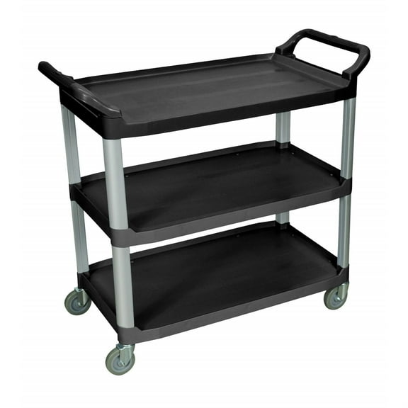 Casafoyer Home Office Large Multipurpose Three Shelves Serving Cart, Black