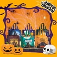 thumbnail image 2 of 12PCS Halloween Gift Bags 9.1×7.87×4.3 In, Halloween Non-Woven Reusable Tote Bags with Handles, Halloween Candy Bags, Trick or Treat Goodie Bags for Kids Party Favors, 2 of 7