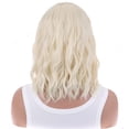 thumbnail image 4 of Peluca BERON, rubia, corta y rizada, 35 cm, con flequillo para mujer, 4 of 6