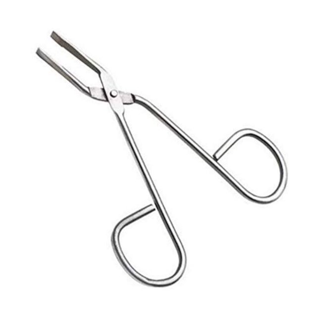 Pinzas para cejas profesionales de acero inoxidable con mango de tijera, pinzas rectas, punta, herramientas personales para el cuidado de la belleza diaria, pinza para desplumar el pelo de la nariz