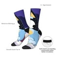 thumbnail image 4 of Zofaai Bluey Pattern Contrast Color Mid-calf Socks, Sweat-wicking and Odor-resistant Cushioned Athletic Socks, Unisex Clothing Accessories, 4 of 6