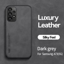 Luxury Leather Case for Samsung Galaxy A73 5G, Magnetic Attraction Inside Silky Feel Protective Cover for Samsung Galaxy A73 5G (6.7 Inch),Darkgray