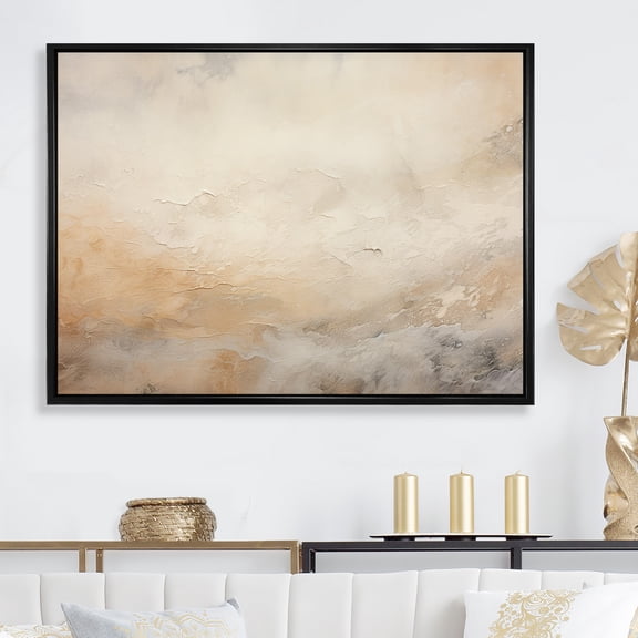 Designart "Magic Marble Geode In Gold And White II" Abstract Marble Floater Framed Wall Art Prints