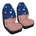 thumbnail image 7 of ZIATUBLE American Flag Starry Car Front Seat Covers 2 Pcs Polyester Vehicle Seat Cover Protectors for 4th of July Auto Interior Accessories Anti-Slip Saddle Blanket for Bucket Seat for Trucks Van, 7 of 7