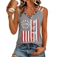 thumbnail image 2 of Bbyeadc 250 Anniversary USA Shirt Women V Neck Sleeveless Tank Top Patriotic Vest 250th Anniversary USA Flag Eagle Tee 1776-2026 Gift,Light Gray (M), 2 of 5