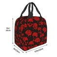thumbnail image 2 of Naloa Red Skulls Print Lunch Box for Women Men,Insulated Lunch Bag,Lunchbox,Thermal Leakproof Cooler,Reusable Lunch Tote Bag for Work School Travel Picnic, 2 of 7