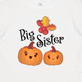 thumbnail image 4 of Inktastic Big Sister Pumpkins with Fall Leaves Girls Baby T-Shirt, 4 of 5