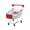 Red, variant on Mini Shopping Trolley, Metal Supermarket Handcart, 360° Rotatable Wheels, Desk Storage Organizer, Ideal for Phone Remote Pen Holder