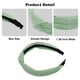 thumbnail image 4 of Diadema de Nudo de Algodón Texturizado Único para Mujeres, Banda Suave para el Cabello, Altura de 1.3 Pulgadas, Verde, 4 of 7