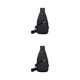 thumbnail image 3 of Minnieouse ergonómica para hombre: bolso de hombro de gran capacidad y fácil de limpiar, bolso para hombre, bolso para hombre, riñonera Negro 2piezas, 3 of 6